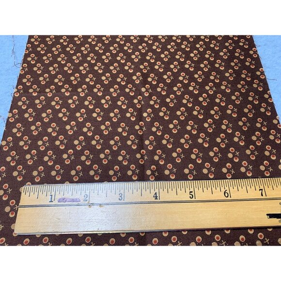 Andover Fabrics Brown Floral Print Cotton 1/4 yard x 44" Crafting Quilting Fabri - Picture 2 of 5